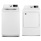 White Top Load Washer & Electric Dryer